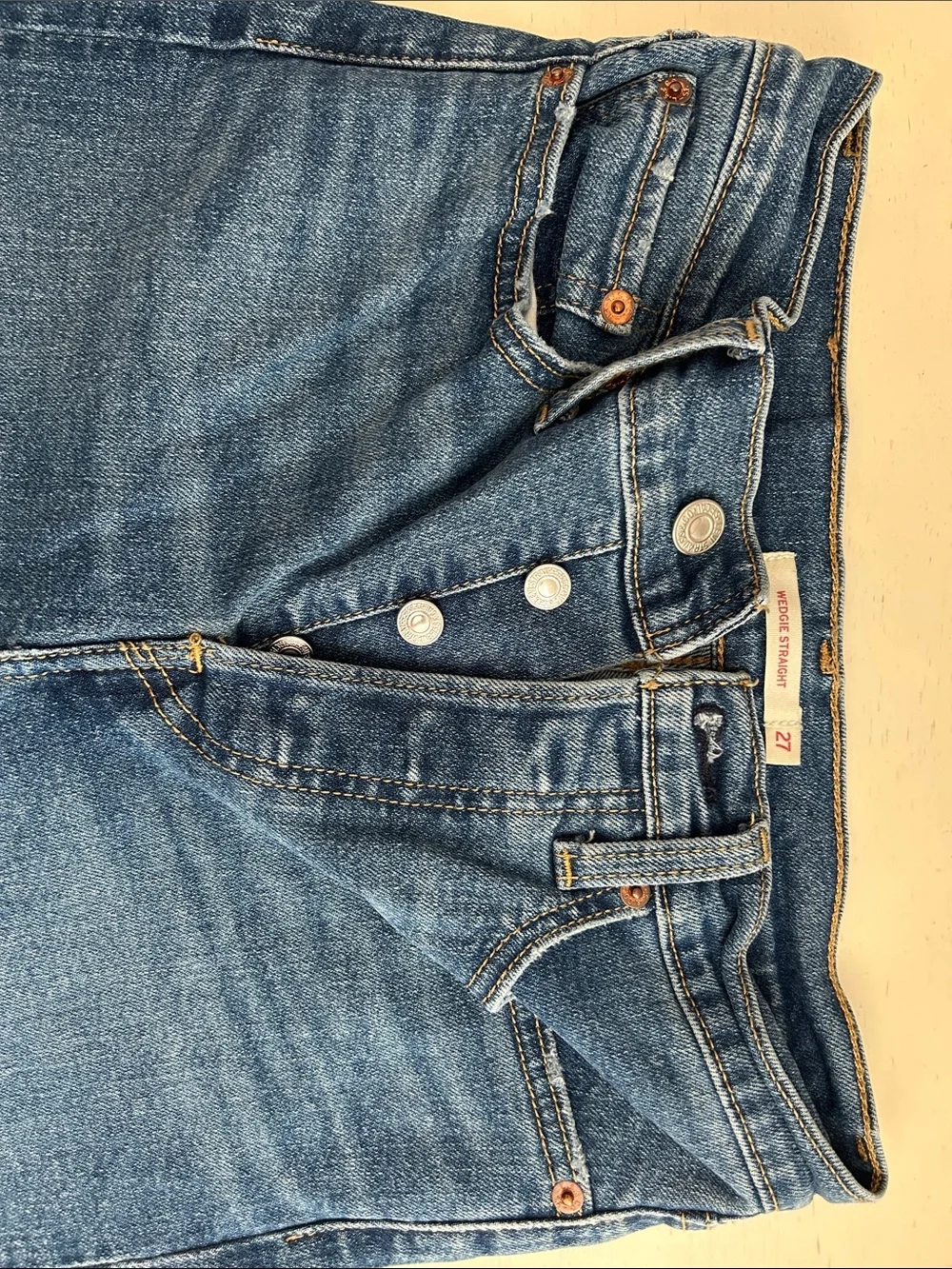 Classic Medium Wash Blue Denim Jeans